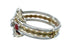Native American Sterling Silver 12KGF Turquoise Coral Cubic Zirconia Ring Size 5-1/2 JX130875