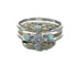 Sterling Silver 12KGF Opal Cubic Zirconia Feather Native American Ring Size 6 JX130855