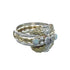 Sterling Silver 12KGF Opal Cubic Zirconia Feather Native American Ring Size 8 JX130861