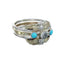 Sterling Silver 12KGF Turquoise Cubic Zirconia Feather Native American Ring Size 6 JX130868