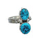 Genuine Sterling Silver Navajo Turquoise Ring Size 9-3/4 JX130894