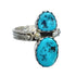 Genuine Sterling Silver Navajo Turquoise Ring Size 10 JX130895