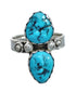 Genuine Sterling Silver Navajo Turquoise Ring Size 9 JX130896