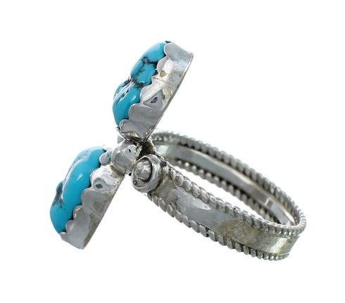 Genuine Sterling Silver Navajo Turquoise Ring Size 9 JX130896