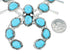 Turquoise Sterling Silver Squash Blossom Necklace Set JX130943