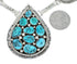 Navajo Turquoise Authentic Sterling Silver Link Necklace Set JX130940