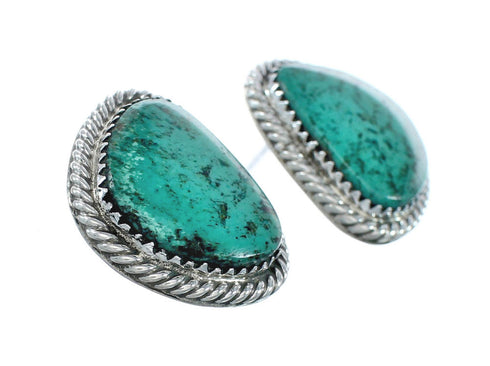 Native American Sterling Silver Turquoise Post Earrings JX130947