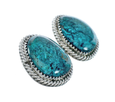 Native American Sterling Silver Turquoise Post Earrings JX130948