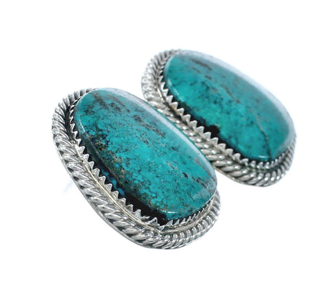 Native American Sterling Silver Turquoise Post Earrings JX130949