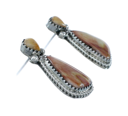 Oyster Shell Genuine Sterling Silver Navajo Post Earrings JX130967