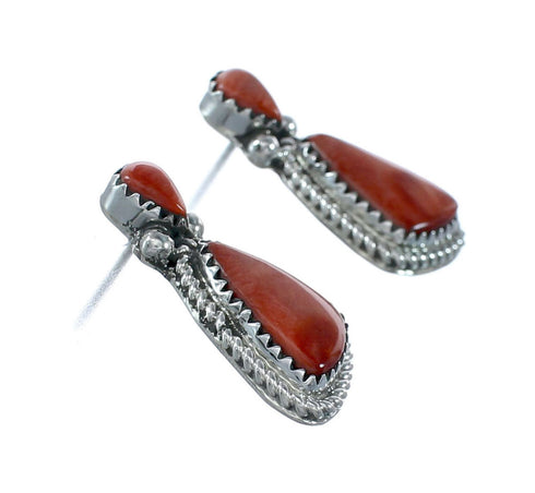 Oyster Shell Genuine Sterling Silver Navajo Post Earrings JX130968