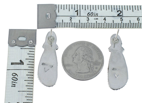 Oyster Shell Genuine Sterling Silver Navajo Post Earrings JX130968