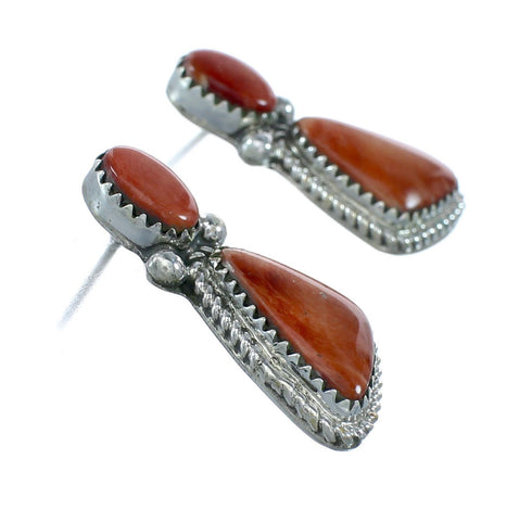 Oyster Shell Genuine Sterling Silver Navajo Post Earrings JX130969