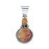 Native American Oyster Shell And Genuine Sterling Silver Pendant JX130944