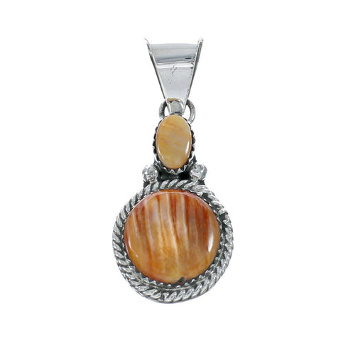 Native American Oyster Shell And Genuine Sterling Silver Pendant JX130946