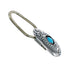 Native American Authentic Sterling Silver Turquoise Key Chain JX130998
