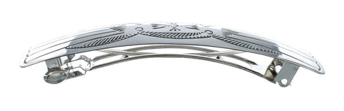 Genuine Sterling Silver Patterned Navajo Hair Barrette JX131031