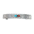 Native American Navajo Turquoise Coral Sterling Silver Hair Barrette JX131013