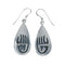Hopi Sterling Silver Bear Paw Hook Dangle Earrings JX131070