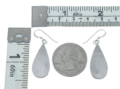 Hopi Sterling Silver Bear Paw Hook Dangle Earrings JX131070