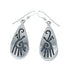 Hopi Sterling Silver Hand Hook Dangle Earrings JX131072