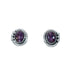 Navajo Purple Oyster Shell Genuine Sterling Silver Post Earrings JX131056