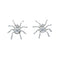 Navajo Authentic Sterling Silver Spider Post Stud Earrings JX131059