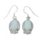 Sterling Silver Navajo Opal Hook Dangle Earrings JX131040