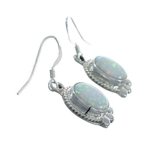 Sterling Silver Navajo Opal Hook Dangle Earrings JX131040