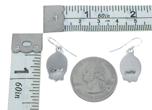 Sterling Silver Navajo Opal Hook Dangle Earrings JX131040