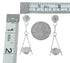 Sterling Silver Zuni Sunface Multicolor Inlay Post Dangle Earrings JX131052