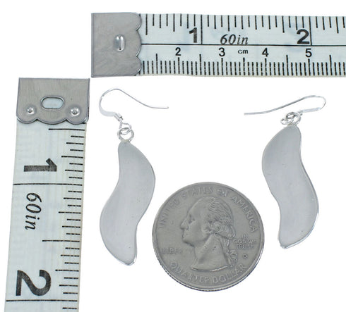 Multicolor Genuine Sterling Silver Navajo Hook Dangle Earrings JX131054