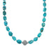 Native American Turquoise Sterling Silver Bead Necklace JX131093