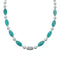 Native American Turquoise Sterling Silver Bead Necklace JX131097