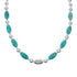 Native American Turquoise Sterling Silver Bead Necklace JX131097
