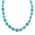 Native American Turquoise Sterling Silver Bead Necklace JX131095