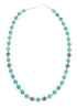Native American Turquoise Sterling Silver Bead Necklace JX131094