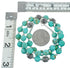 Native American Turquoise Sterling Silver Bead Necklace JX131094