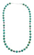 Native American Turquoise Sterling Silver Bead Necklace JX131099