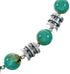 Native American Turquoise Sterling Silver Bead Necklace JX131099