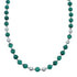 Native American Malachite Sterling Silver Bead Necklace JX131102