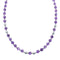 Native American Amethyst Bead Sterling Silver Necklace JX131103