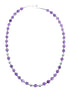 Native American Amethyst Bead Sterling Silver Necklace JX131103