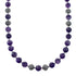 Native American Amethyst Bead Sterling Silver Necklace JX131104