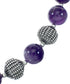 Native American Amethyst Bead Sterling Silver Necklace JX131104