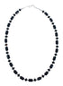 Native American Onyx And Sterling Silver Bead Necklace JX131109