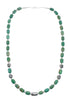 Native American Turquoise Sterling Silver Bead Necklace JX131098