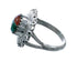 Southwestern Manmade Multicolor Inlay Sterling Silver Ring Size 7-1/2 JX131079