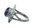 Southwestern Manmade Multicolor Inlay Sterling Silver Ring Size 5-3/4 JX131074
