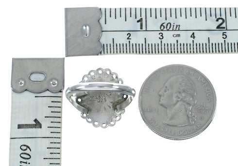 Southwestern Manmade Multicolor Inlay Sterling Silver Ring Size 7 JX131081